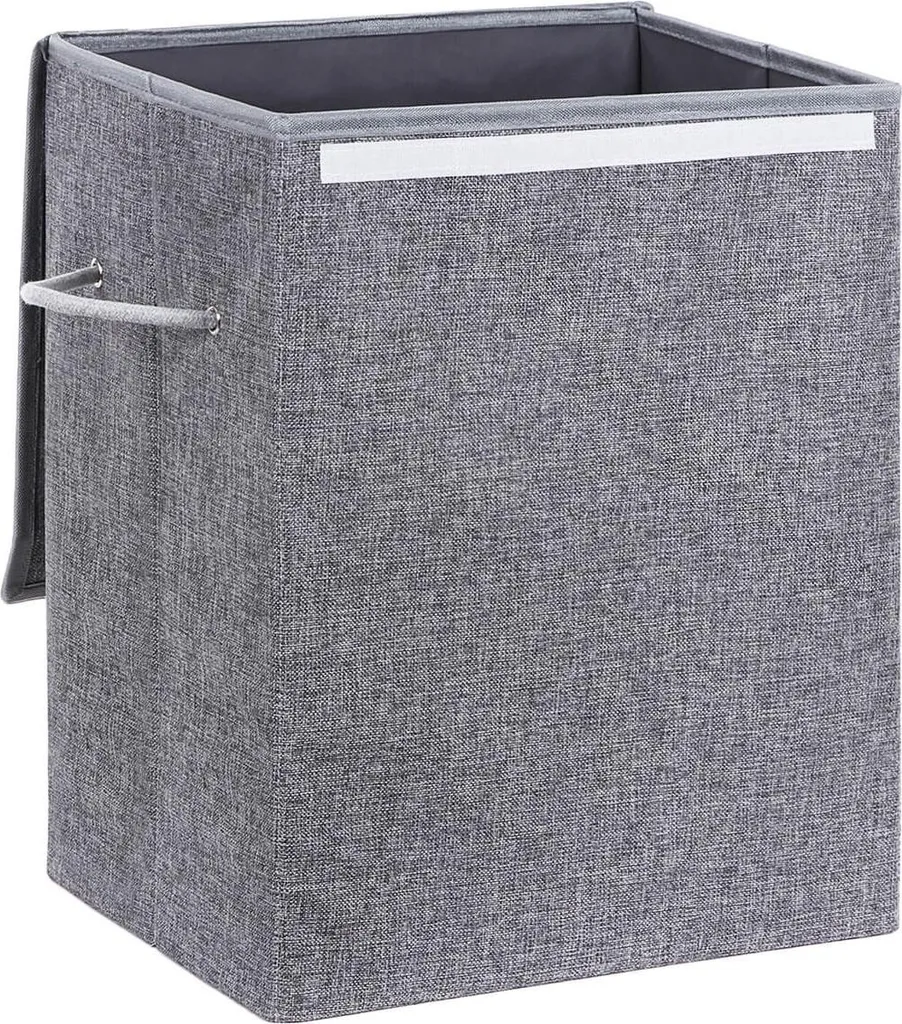 Panier à linge pliable 60L gris - Gain de place pour petit appartement