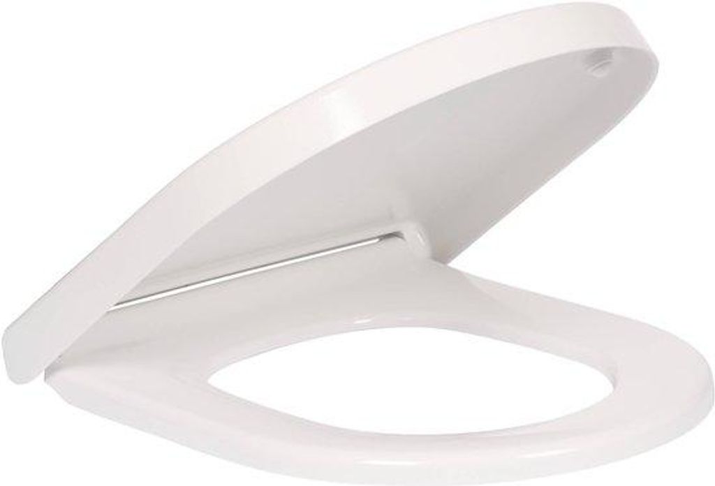 Toiletbrille mit weichschließer Funktion und zeitlos weißem Design