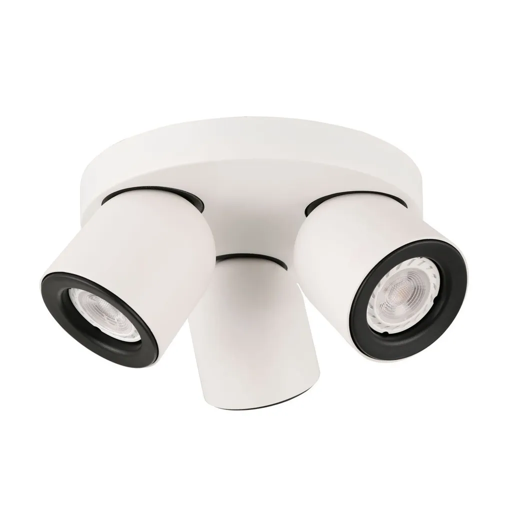 Plafonnier LED Italux Nuora blanc SPL-2855-3C-WH pour éclairage doux