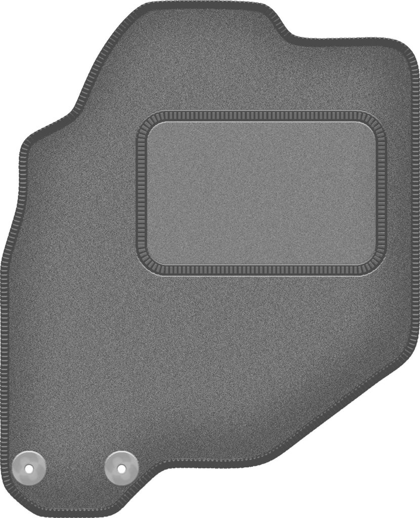 Fahrerfußmatte Velours graphit passend für Honda Jazz II (2002-2007, Schrägheck) – mit Befestigungen – passgenau