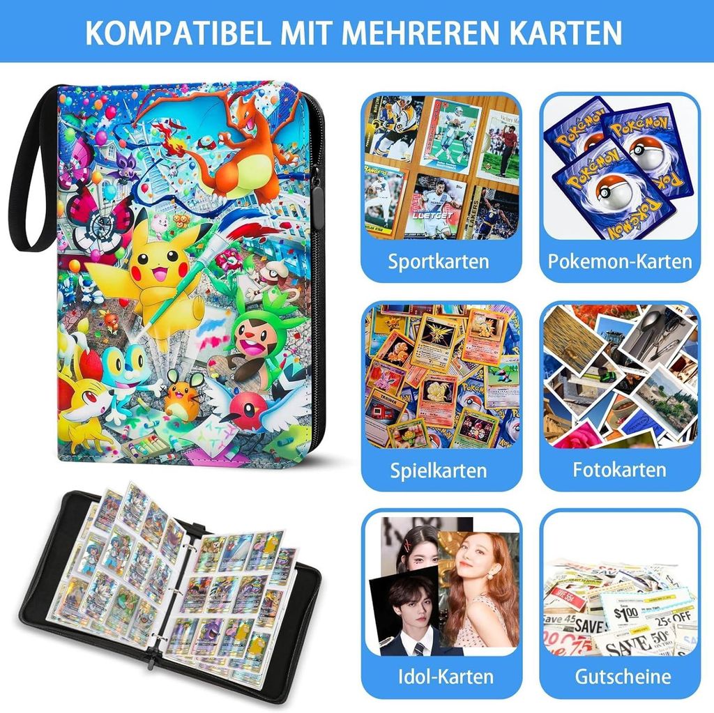ak tronic Din A4 20 Hüllen à 9 Taschen für Sammelhüllen, Transparent ab