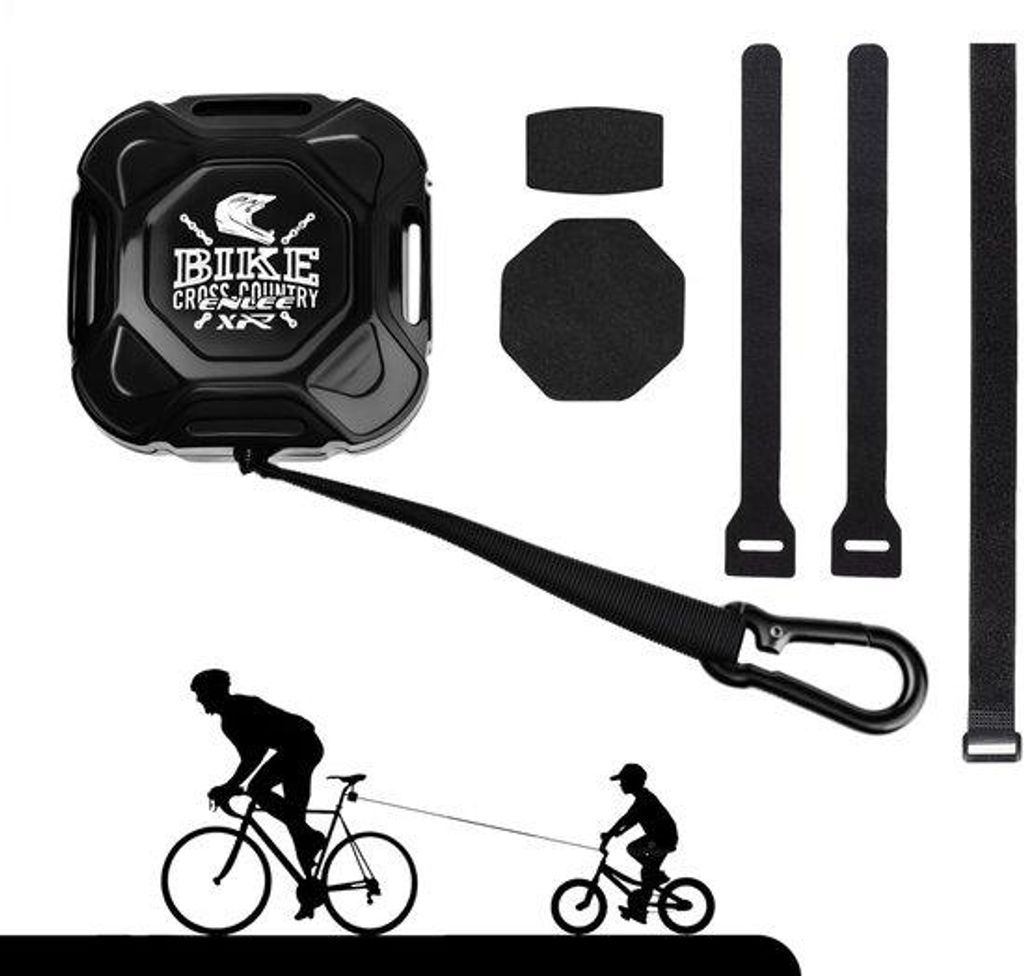 Automatische Ouder-Kind Fietstrekkabel für Kinder und Erwachsene, 2,5m, bis 120kg Tragfähigkeit, für MTB, E-Bike und Kinderfahrrad