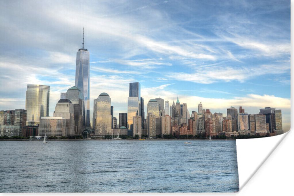 MuchoWow Poster Skyline von New York City 60x40 cm - Schlafzimmerdekoration