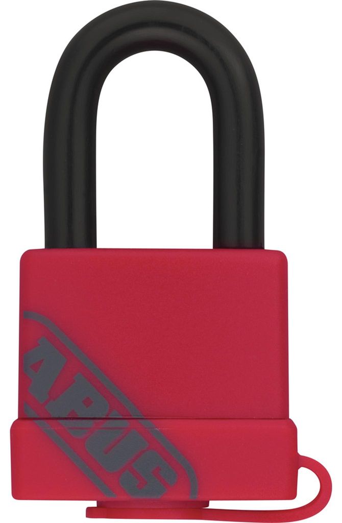 ABUS 70/35 AQUA SAFE Rot Marine-Vorhangschloss, Edelstahlbügel inkl. 2 Schlüssel