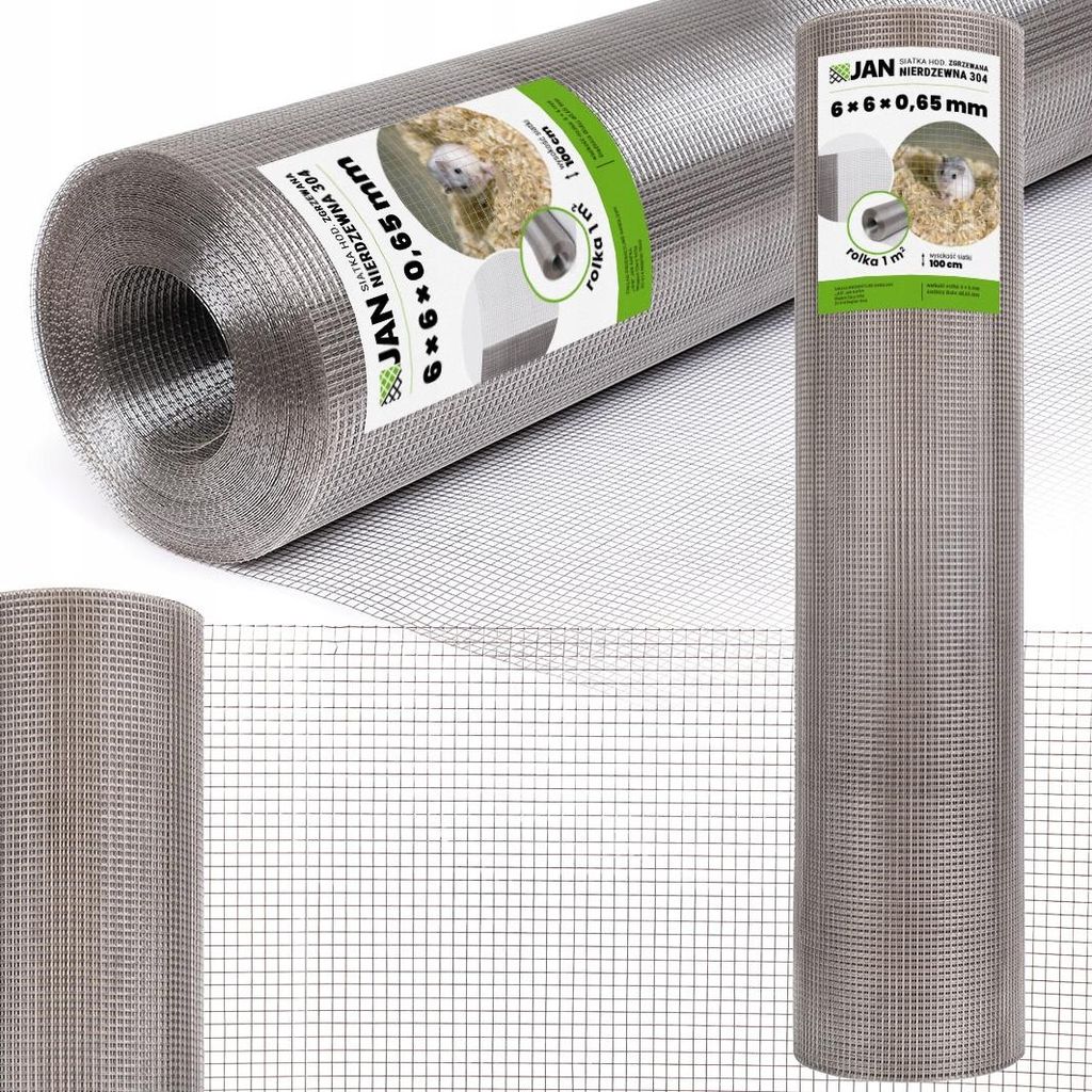 Uzlové pletivo - 6x6 mm - 0,65 mm drát - 1 M² - Vhodné pro Obrázek produktu 