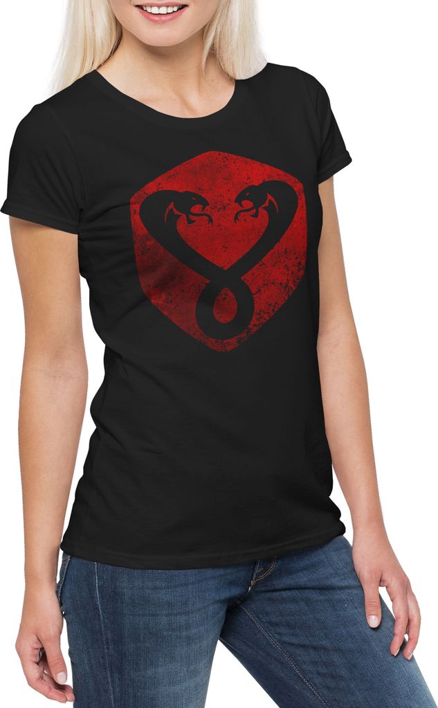 Urban Backwoods Vintage Mumm-Ra Logo, Damen T-Shirt, Farbe: Schwarz, Größe: 3XL