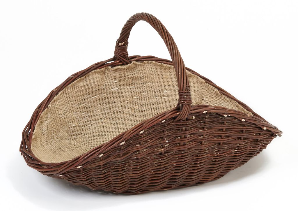 Kaminholzkorb aus Natur-Weide mit Jute – handgeflochtener Produktbild 