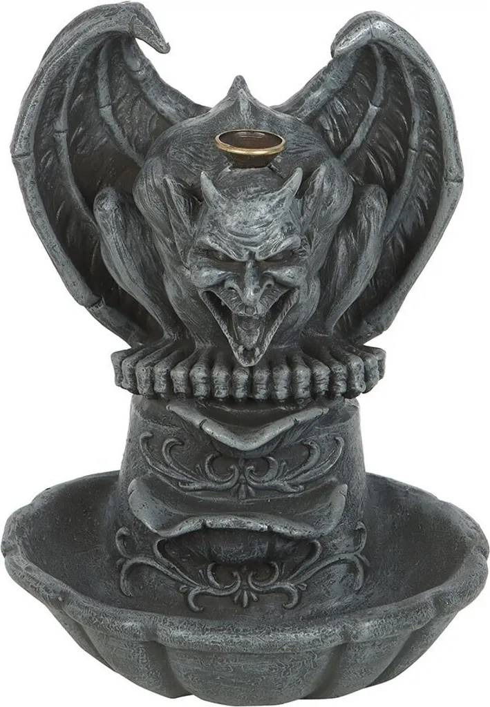 Brûleur d'encens cascade Gargouille grise pour cônes à refoulement Zen