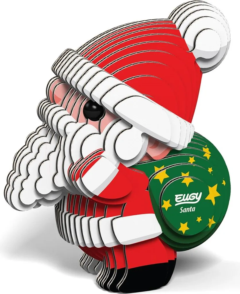Maquette Père Noël 3D EUGY en carton durable avec colle non toxique