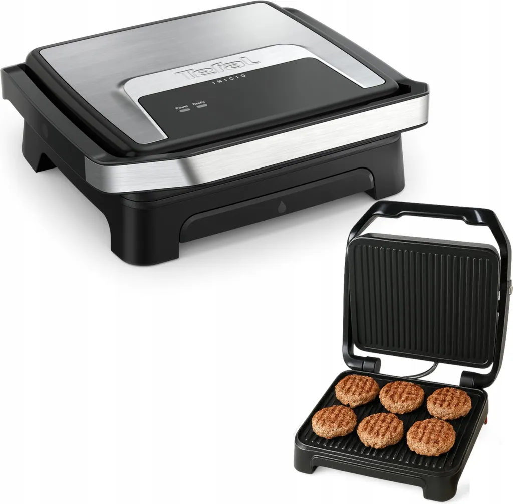 Grill Panini Tefal Inicio Compact avec Revêtement Antiadhésif Facile