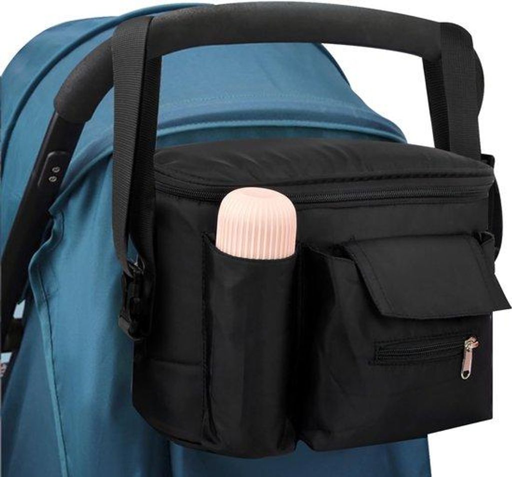 Organizer-Tas für den Kinderwagen, universelle Organizer-Tas mit großem Fassungsvermögen, für Fässchen, Windeln, Spielzeug, Taschentücher und...