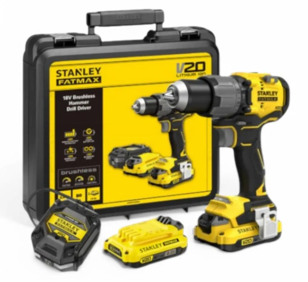 Perceuse 20V Fatmax SFMCD726D2K avec mandrin métal et deux vitesses