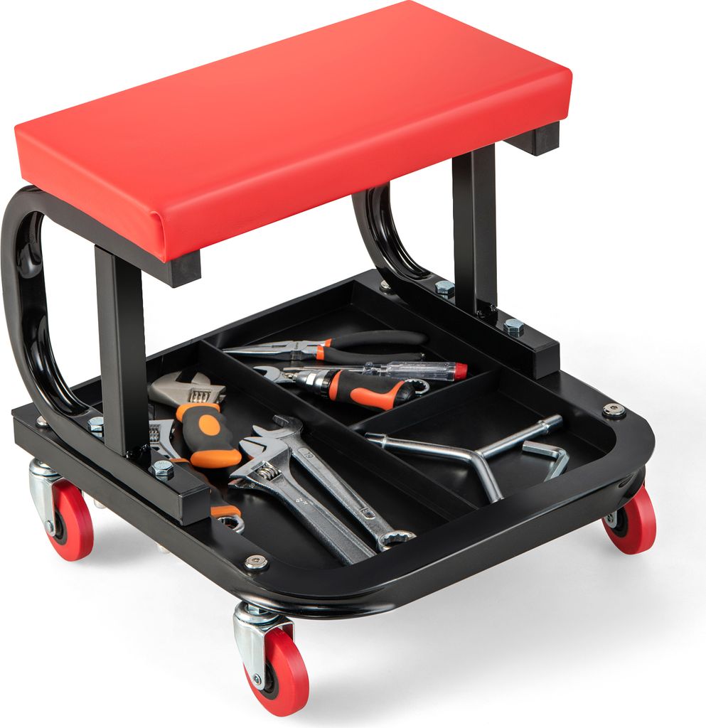 GOPLUS Werkstatt Rollsitz, Werkstatthocker bis 150kg Produktbild 