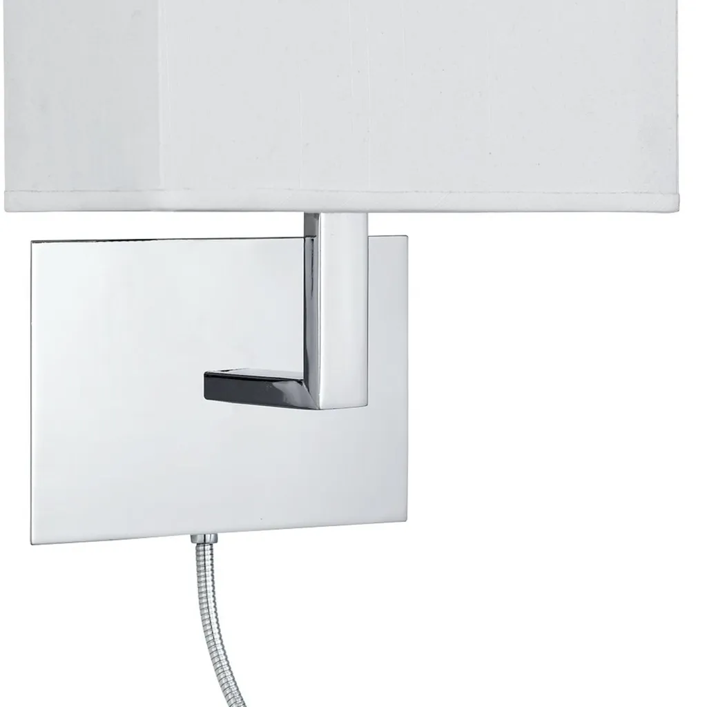 Applique de lecture murale WALL chrome flexible pour éclairage ciblé blanc