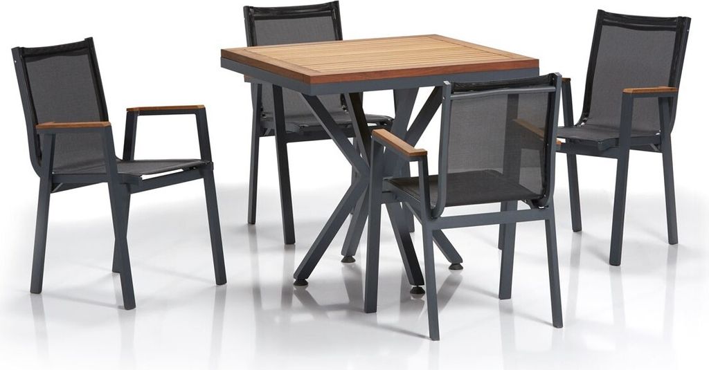 Skye Decor, Assento- Samara Bahçe Masa Takımı CLR, Bunt, Couchtische, 90x90x90 cm, 100% Aliminium