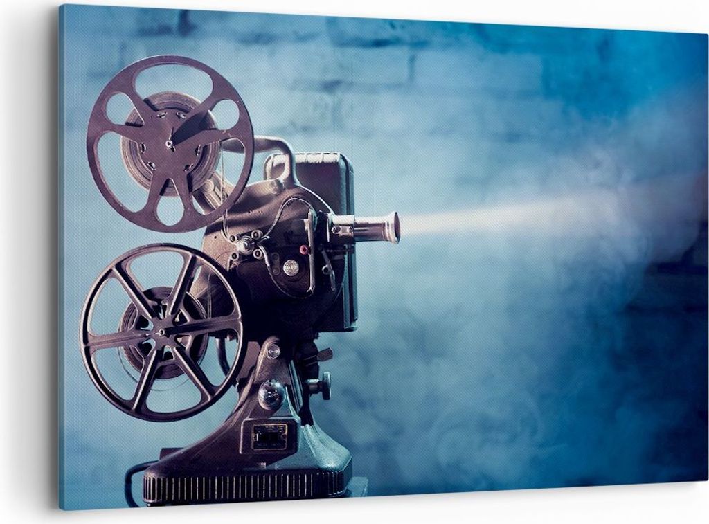 Bild auf Leinwand - Leinwandbild - Film projektor gedächtnis geschichte - 120x80cm - Wand Bild - Wanddeko - Leinwanddruck - Bilder - Kunstdruck - ...