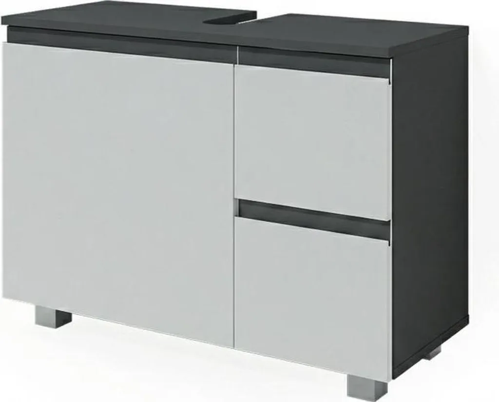 Analisi Mobile Vicco J-Shape 80x60.8 cm | Sottolavabo Bianco Antracite