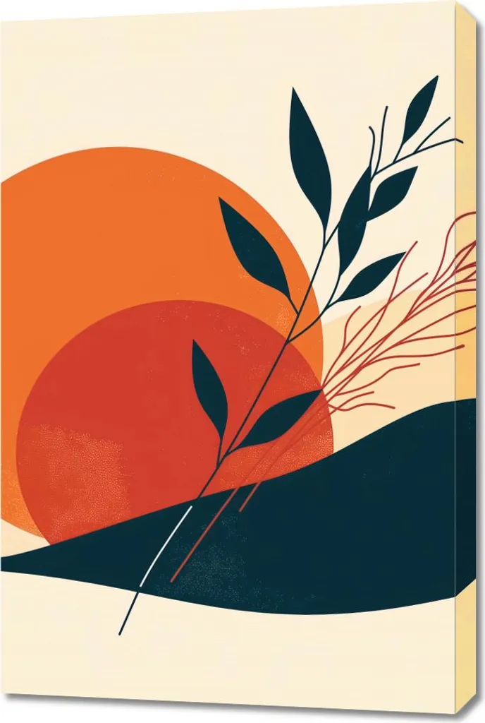 Decorazione Parete Tramonto nella Quiete 60x90 - Tela Arredo Moderno