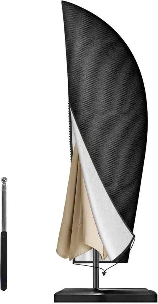 Housse de protection pour parasol déporté à mât télescopique anti-UV