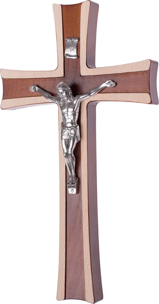 Crucifix LUDA STUDIO C09.25.02 Croix murale 25 cm en bois de hêtre brun