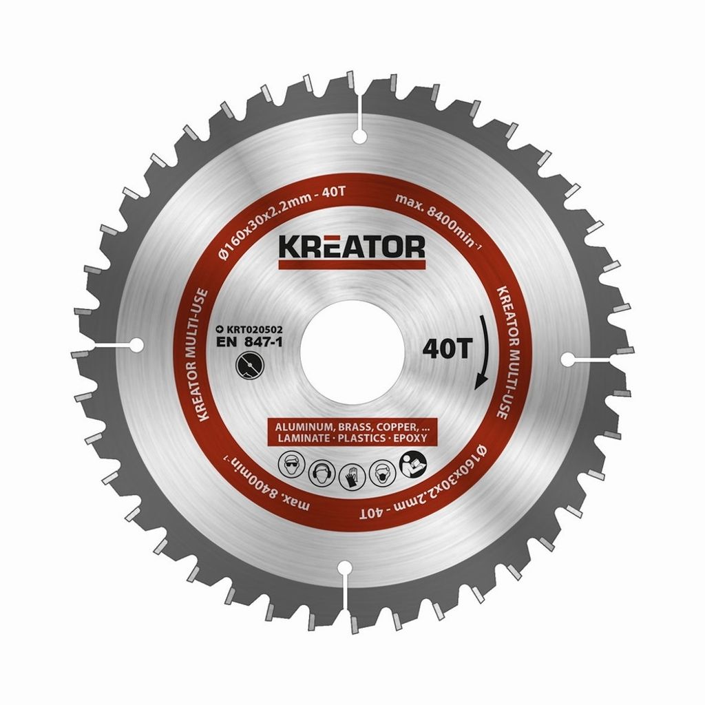 Lame de scie circulaire métal bois PVC ø 160 x 30 x 2,2 mm Image du produit 