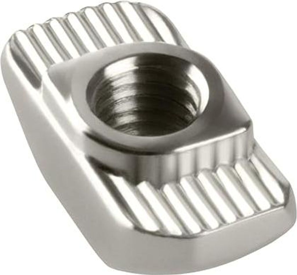 Nutensteine, Hammermutter, Nutmuttern, Nutsteine mit und ohne Federkugel TYP B, TYP I, vernickelt (Nutstein Nut 8, M5, 200 Stück)