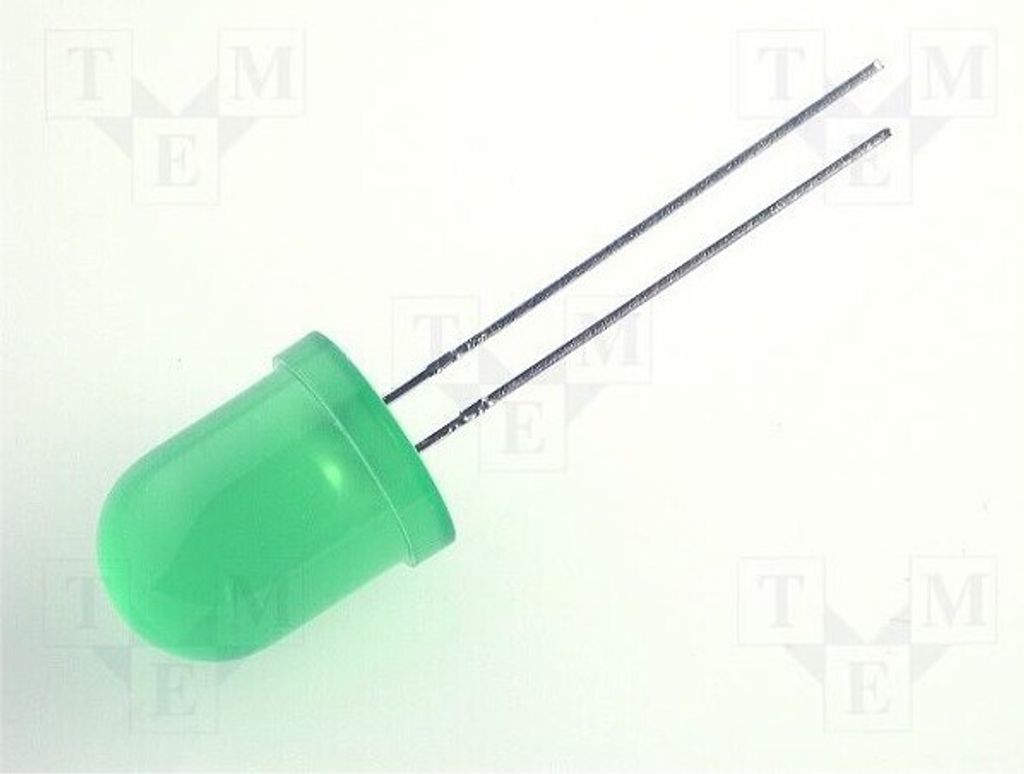 2x LED grün 60° L-813GD LED Dioden THT 10mm 10mm 20÷70mcd