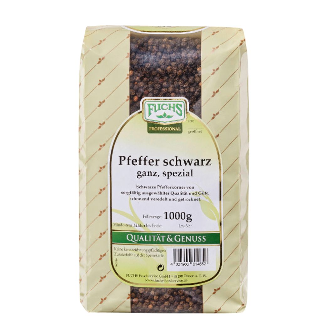 Fuchs 380787003 Fuchs Pfeffer schwarz ganz Gewürz, 1000,0 g Obrázok produktu 