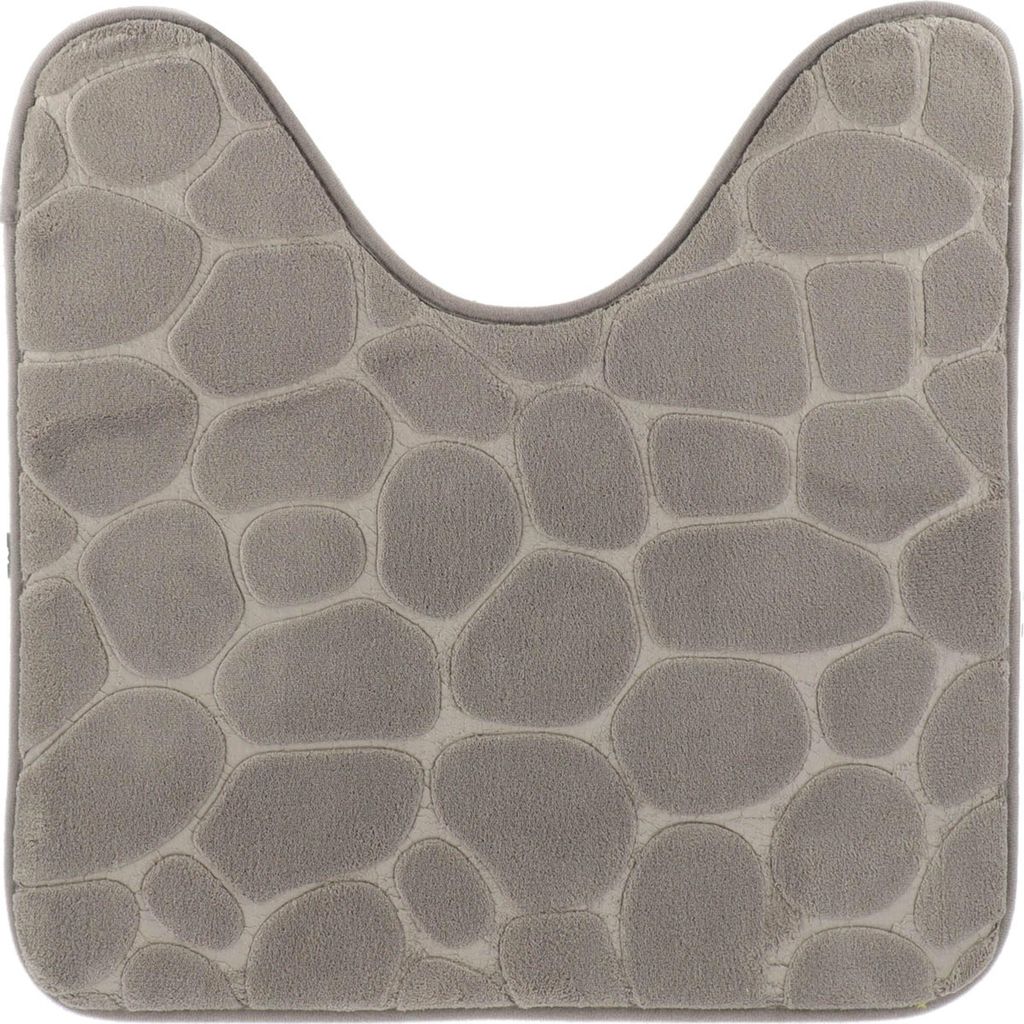 Tendance Toilettenvorleger/WC-Vorleger Pebble - Memory Foam - hellgrau