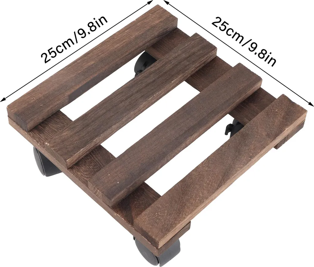 Support plante roulette robuste plateau base mobile pour grand jardin