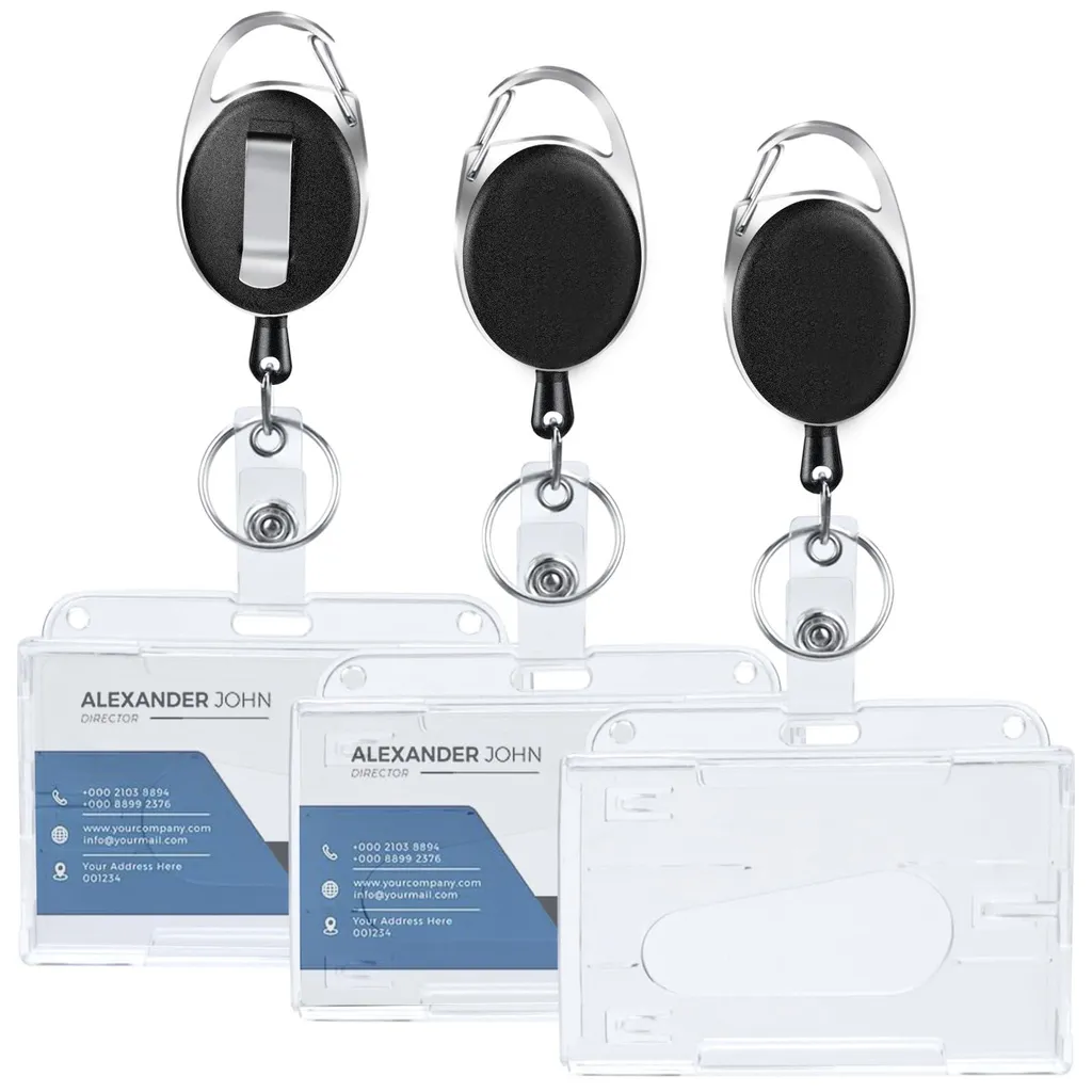 Porte-tickets de bus extensible avec cordon nylon et fenêtre de vue