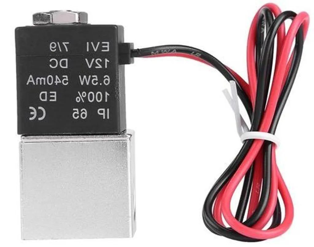 Électrovanne 12V CC 1/4 pouce à 2 voies pour contrôle air eau et gaz