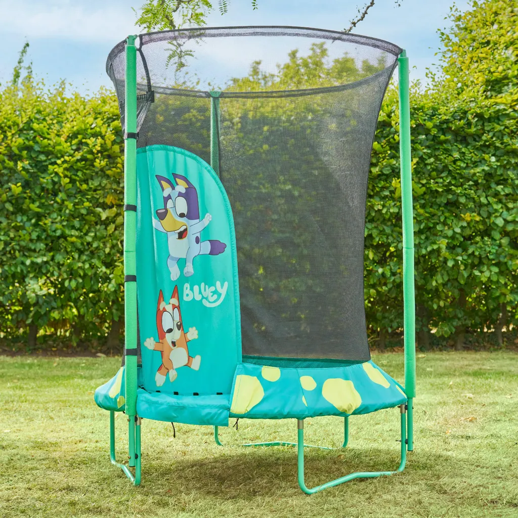 Trampoline 140 cm JUNIOR bleu avec filet et entrée igloo originale