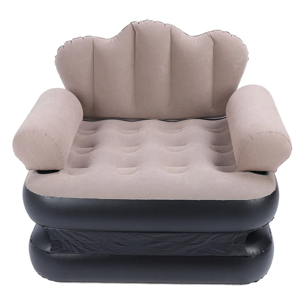Canapé convertible gonflable 2 places, matelas d'appoint portable café