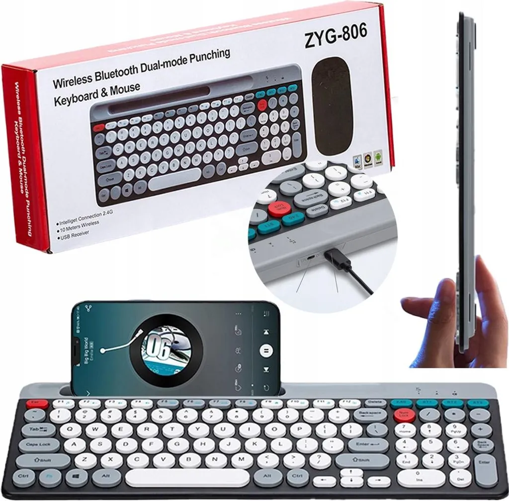 Clavier sans fil et souris Bluetooth pour télétravail et tablette