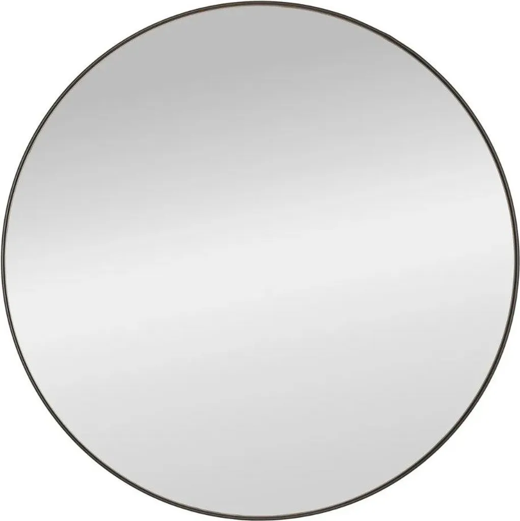 PATINA Miroir Rond Noir : Décoration Murale Chic avec Cadre en Métal