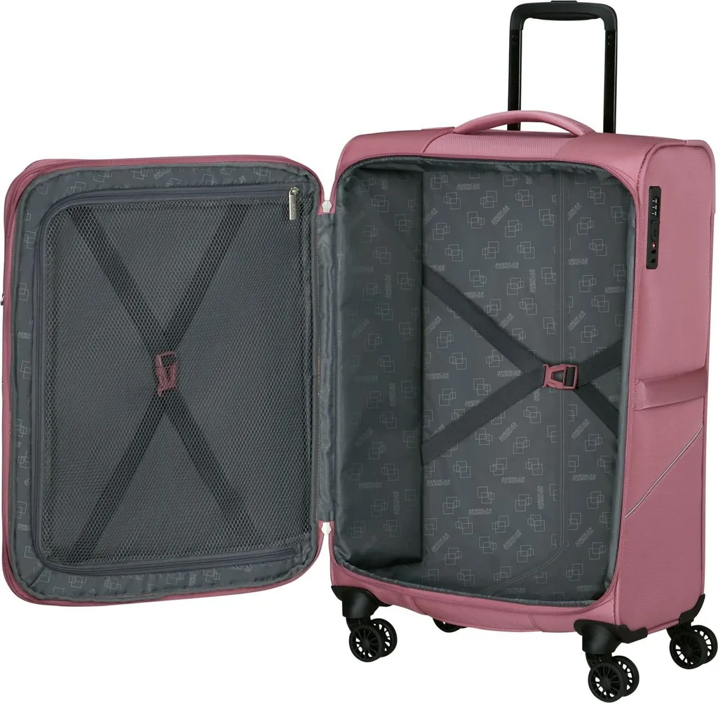 Valise Summerride 69cm extensible avec serrure TSA Lilas Pink robuste - 8