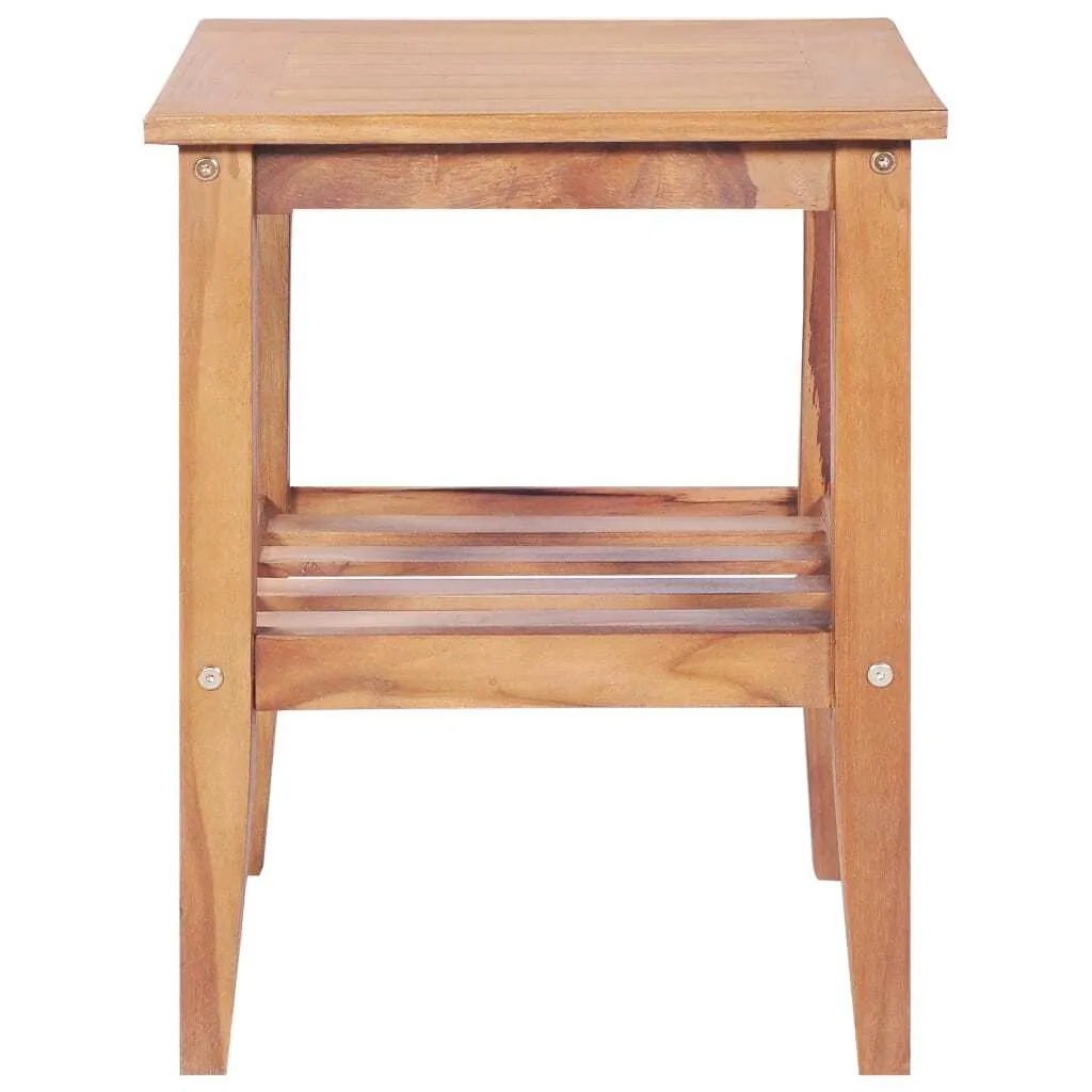Tavolino Quadrato 40x40x50 cm Teak Massiccio | The Living Store Online - 2