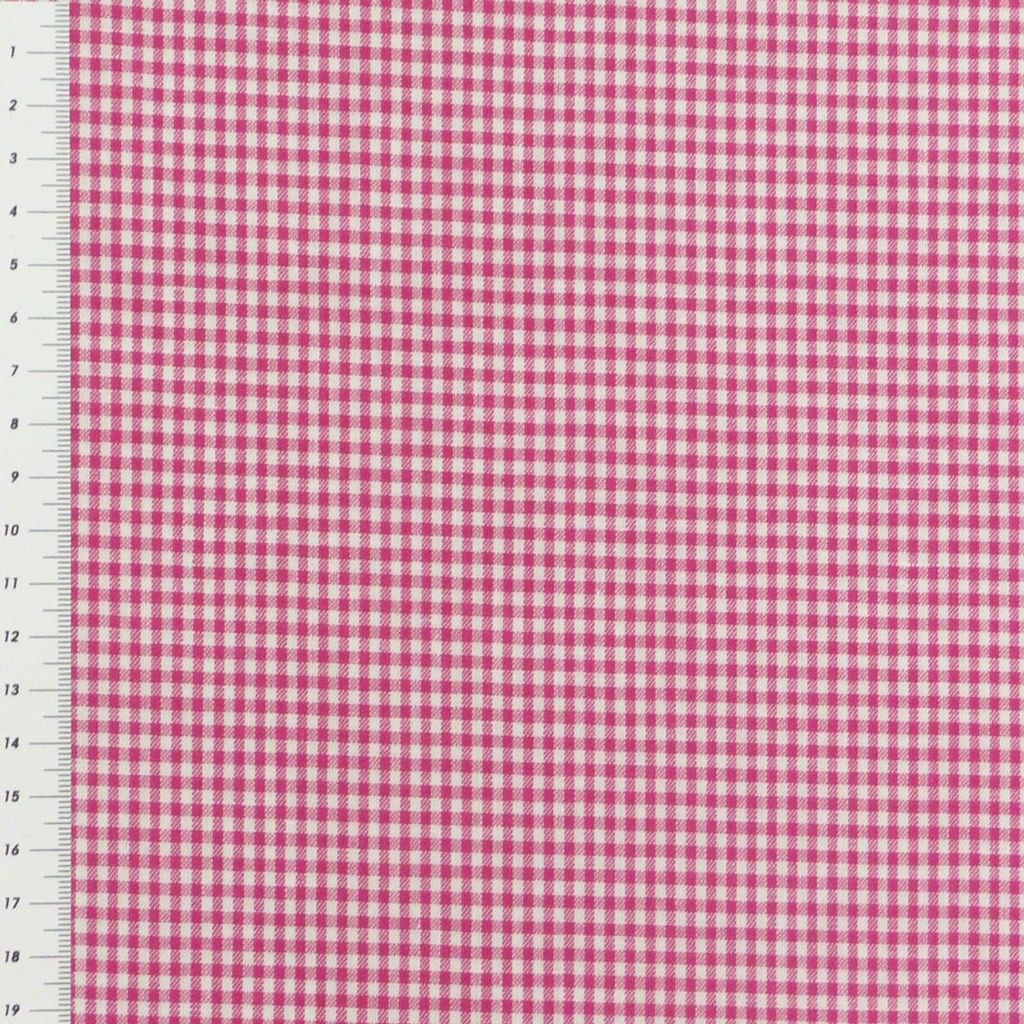 Baumwollstoff Meterware kariert weiß pink 2mm