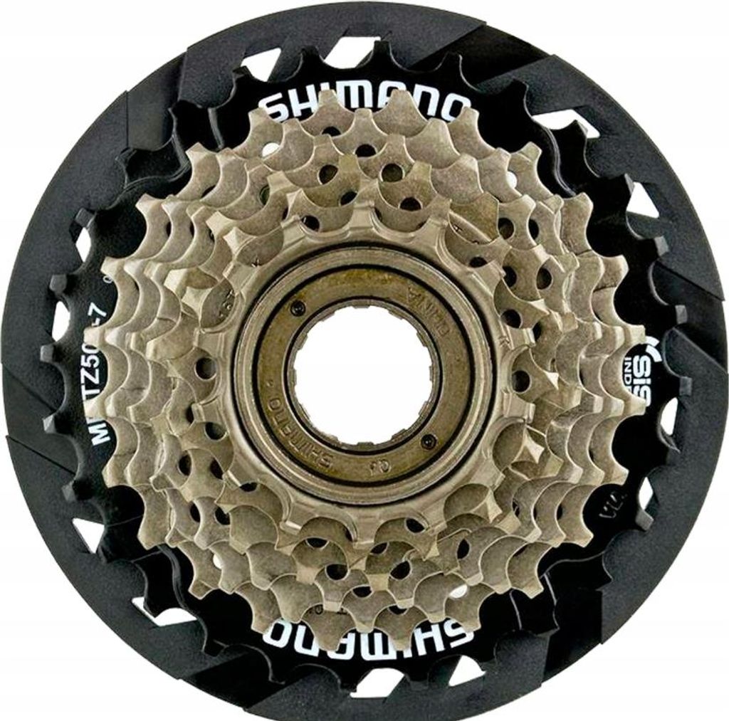 Shimano Schraubkranz Tourney MF-TZ500 Freilauf Zahnkranz 7-fach 14-28 Z. (MF-TZ500 7f. + Speichenschutz | **14-28**)