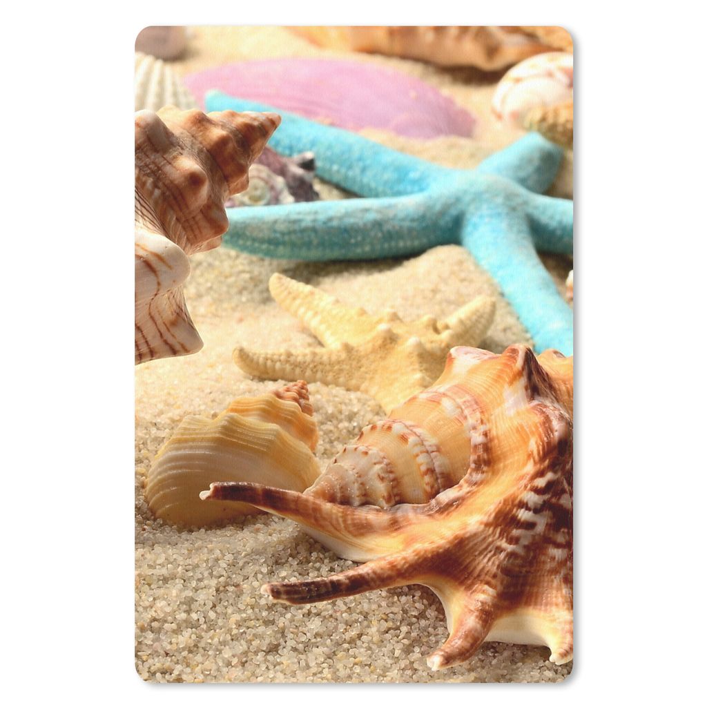 MuchoWow Mauspad Mousepad Seesterne - Muscheln - Sand - Strand 18x27 cm - Mousepads - Maus Mat - Pad - Mausunterlage
