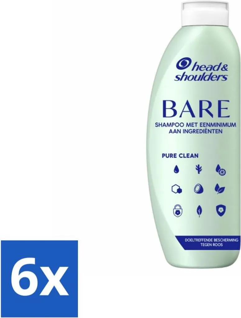 Lot de 6 Shampoings Antipelliculaires Head & Shoulders Bare 400 ml