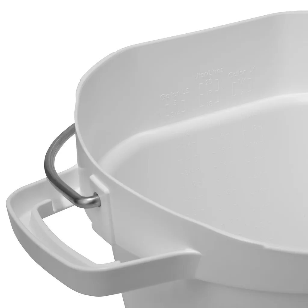 Seau Vikan 20L blanc robuste et empilable avec bec verseur intégré 5 - 3