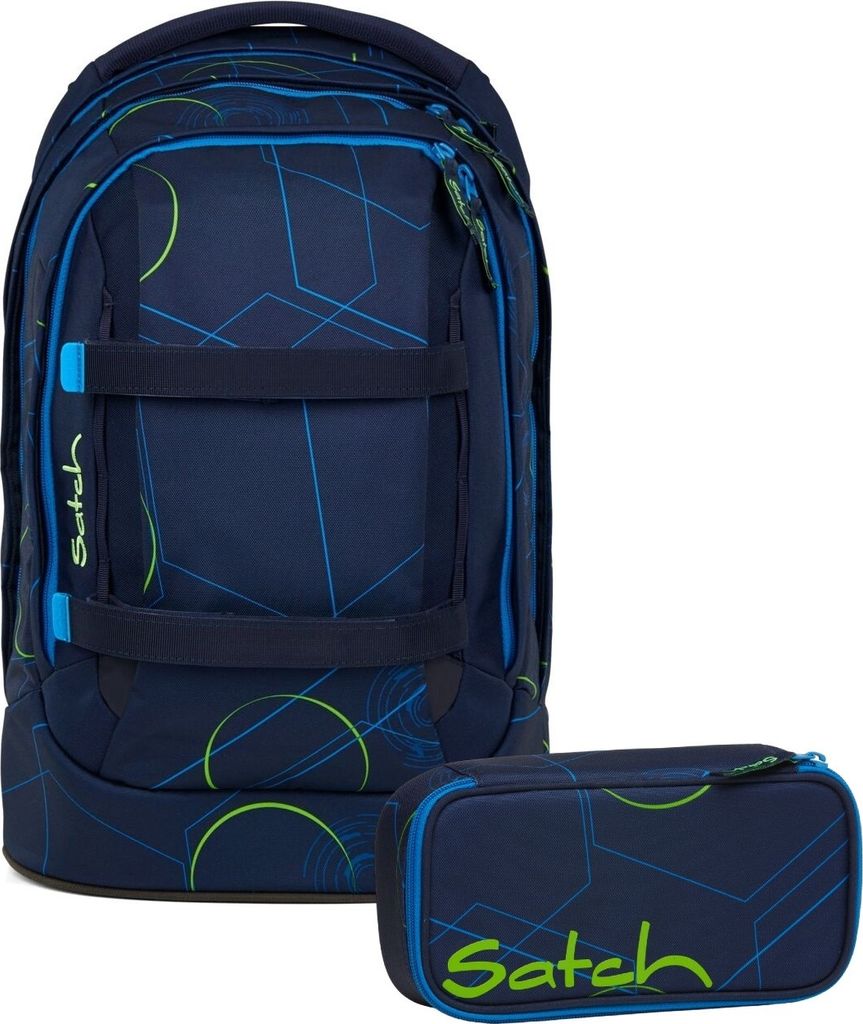 Satch Schulrucksack-Set PACK Blue Tech 2-teilig, ab 5. Klasse