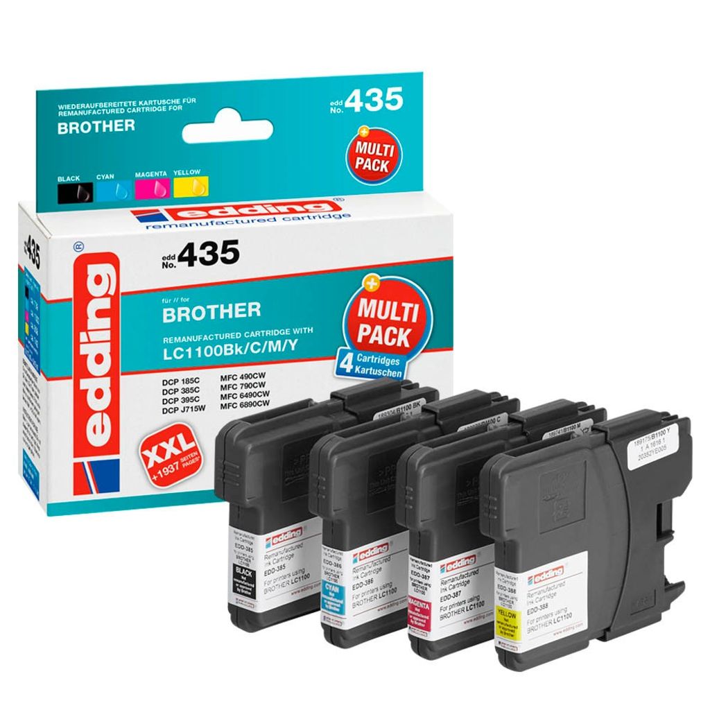 edding Tintenpatrone 18-435 Brother LC1100 Multipack Immagine del prodotto 