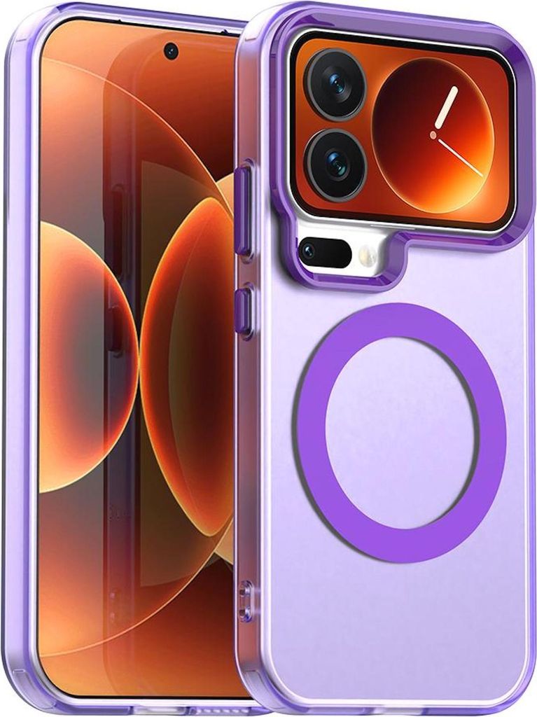 Für Xiaomi 17 Pro Candy Design Magsafe Hybrid TPU Kunststoff Schutz Hülle Lila