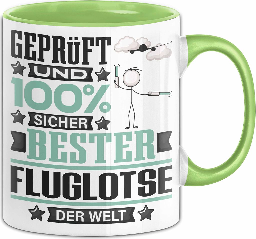 Fluglotse Geschenk Lustiger Spruch für Fluglotse Geschenkidee Bester Fluglotse Der Welt (Grün)