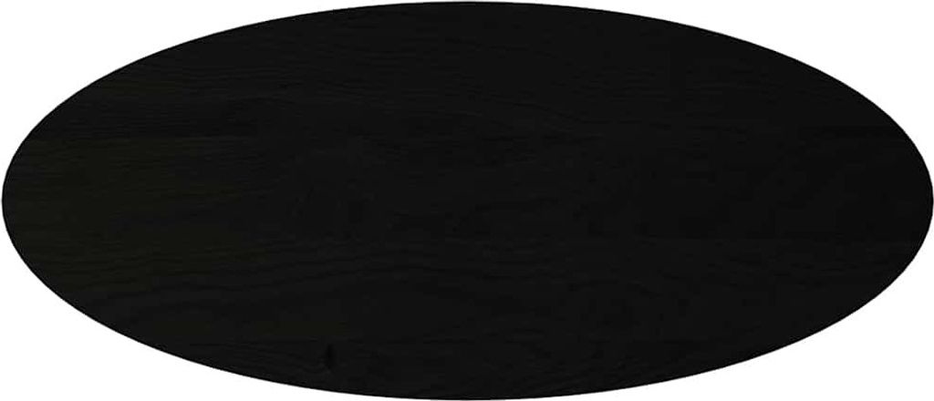 Tischplatte Dunkelbraun 140x60x2 cm Massivholz Eiche Oval