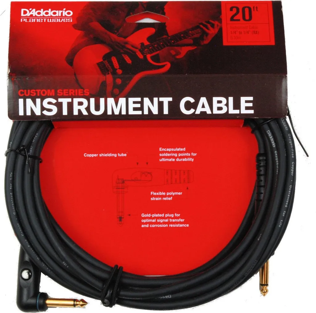 Câble Jack Anti-Parasite 6m D'Addario PW-GRA-20 contre les Ronflements