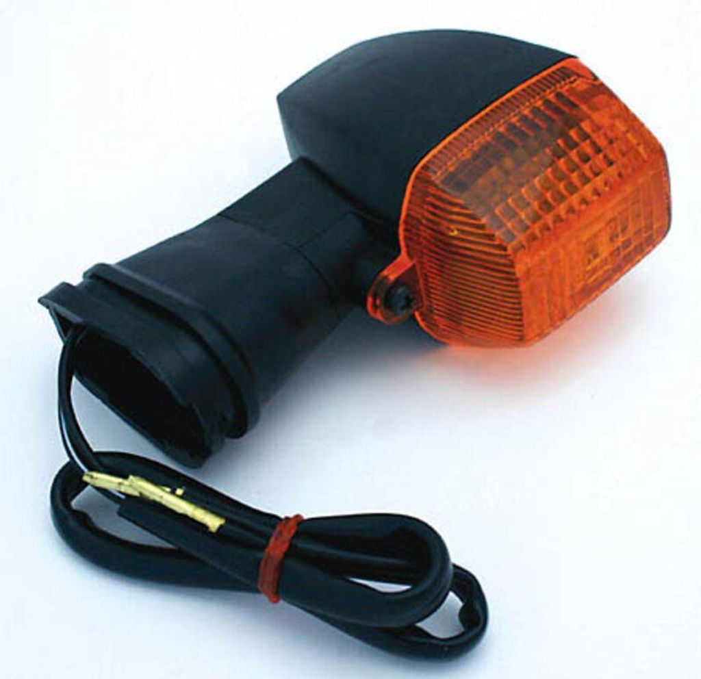 HIGHSIDER smart passend für Kawasaki Style Glühlampen Blinker Gehäuse Schwarz / Linse Orange (Stück), Vorn & Hinten